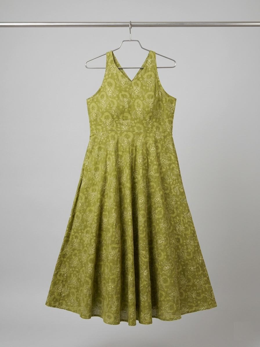 Designer Cotton Printed Full Length Gown by Radha Fashions - Image 4
