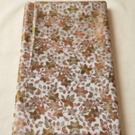 Banarasi Silk Printed Fabric – Gradient Grey with Mustard Yellow (Code: F3)