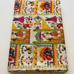 Cotton Fabric with Machine Embroidery & Human Print – 1 Meter (F7)