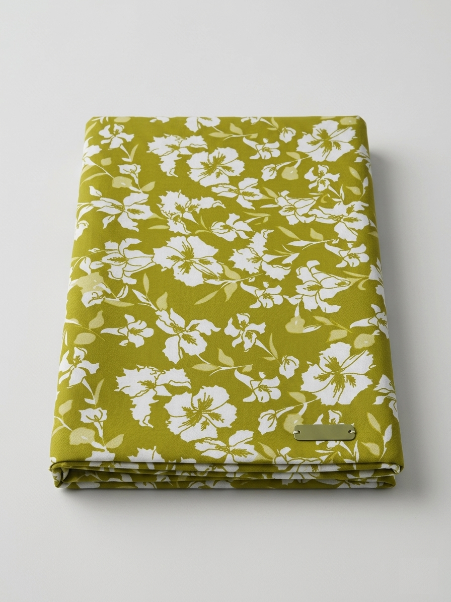 Printed Cotton Fabric – Mehandi Floral Print (3.5 Meter) – F10