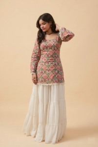 Designer Printed Cotton Kurti by Radha Fashions