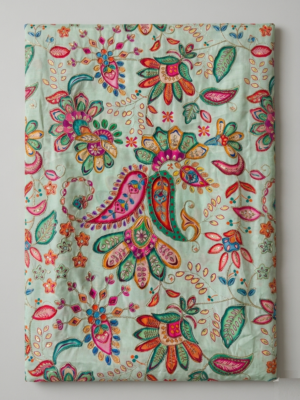 Pastel Multicolor Paisley Floral Cotton Blouse Fabric (1 Meter)