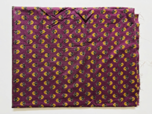 Floral Printed Cotton Blouse Fabric – Mehendi Purple – 1 Meter