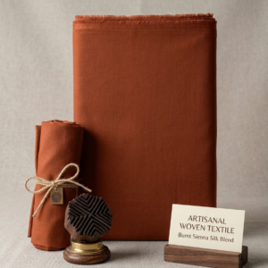 Plain Burnt Sienna Cotton Fabric