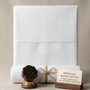 Premium White Plain High Quality Cotton Fabric