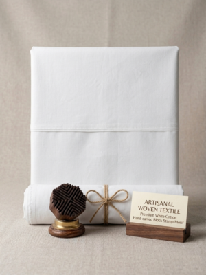 Premium White Plain High Quality Cotton Fabric