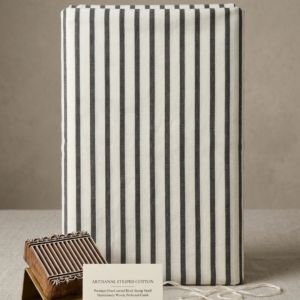 Black & White Striped High Quality Cotton Fabric