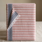 Pink with White Striped High Quality Cotton Fabric