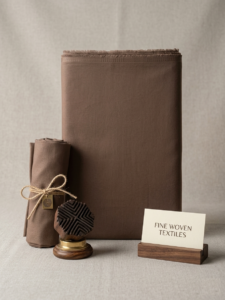 Fine Woven Textiles Premium Cotton Fabric – Coffee Brown