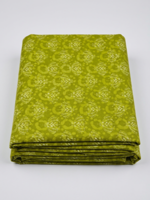 Printed Cotton Fabric– Mehandi Tone Traditional Motif (3.5 Meter) – F8