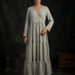 Three Frill Designer Gown