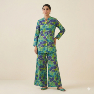 Designer Floral Printed Cotton Co-ord Set by Radha Fashions