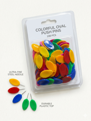 Colorful Oval Push Pins