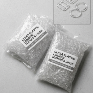 Clear Plastic Lingerie Sliders & Rings – 12MM