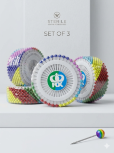T34 Multi-Color Pearl Head Pin Wheel
