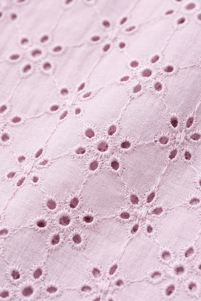 Light Pink Chicken Embroidery One Piece Flared Gown - Image 3